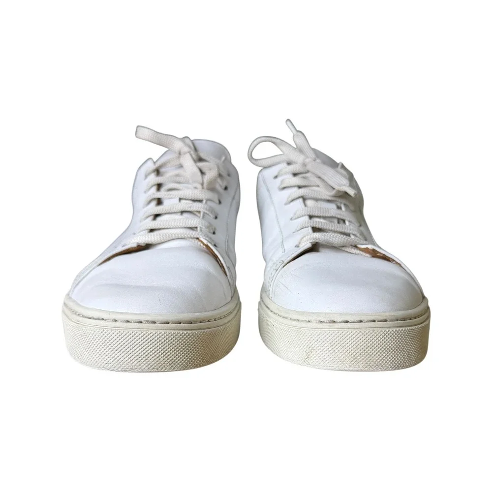 Armando Cabral Smart Minimalist Quiet Luxury Leather Sneakers White 9.5